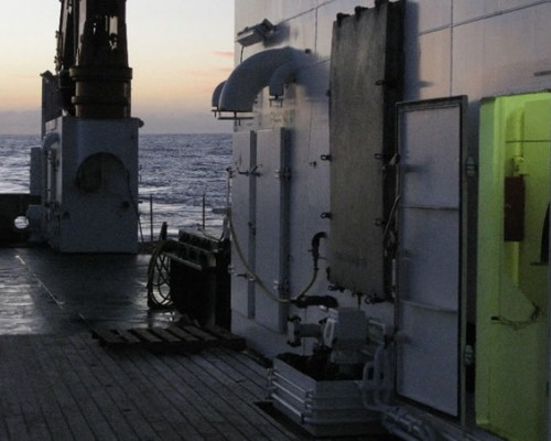 Looking aft starboard side RRS James Cook